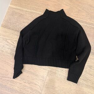 Zara Black cropped  Turtleneck Sweater